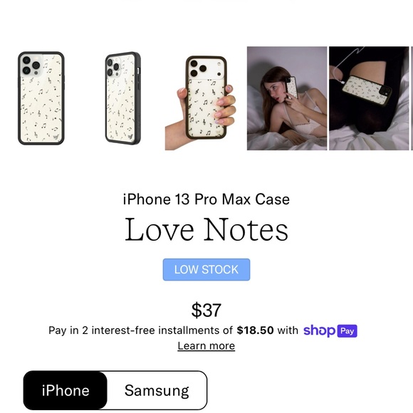 Wildflower “Love Notes” iPhone 13 Pro Max Case – Brand New - Picture 3 of 3
